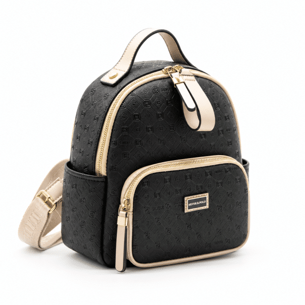 Дамска кожена раница Silver & Polo модел Luna – черна