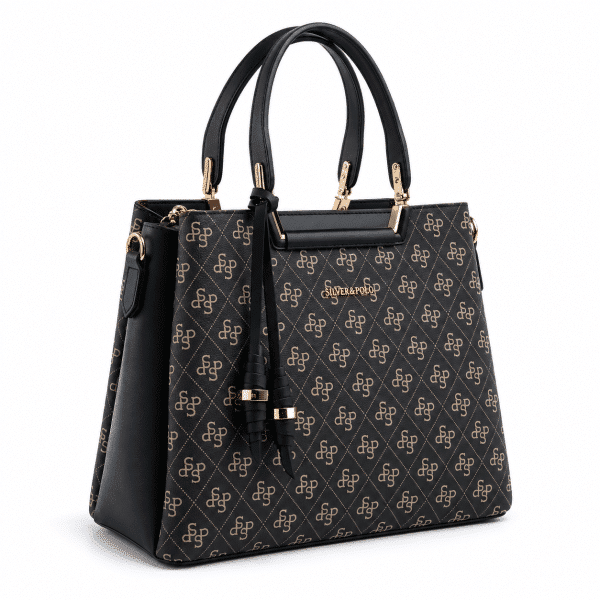 Дамска кожена чанта Silver & Polo модел Milano – черна
